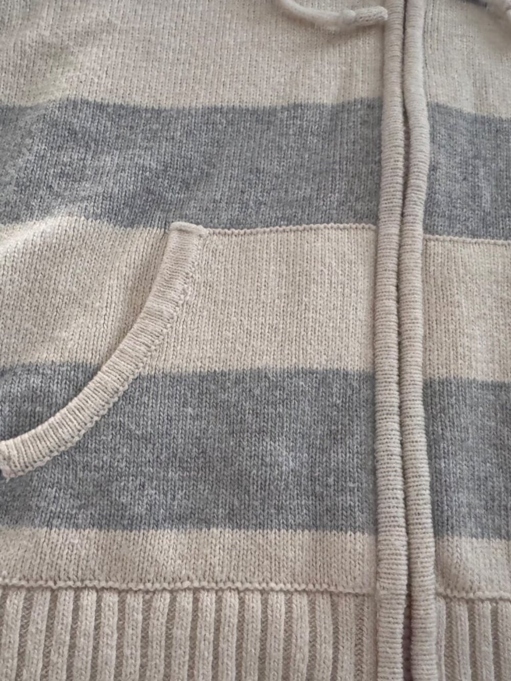 Brandy Melville Alana Striped Zip-Up Knit Hoodie Cardigan Sweater Size S/OS - Picture 6 of 16